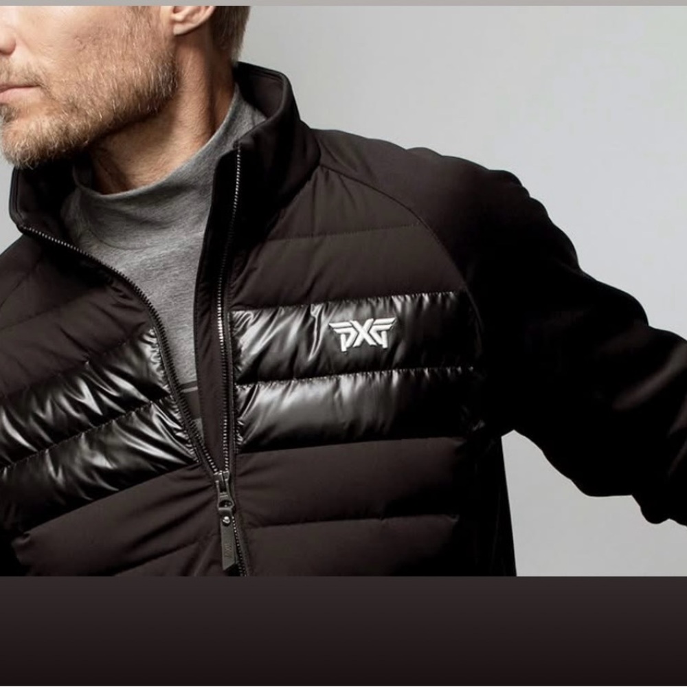 PXG Black Puffer Jacket with Glossy Quilted Design